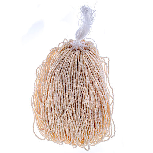 Czech Seed Beads3Cut 9/0 Opaque White Eggshell Strung Hank