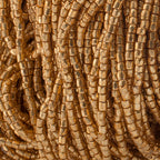 Czech Seed Beads3Cut 9/0 Opaque Gold Metallic Strung Hank