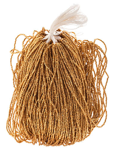 Czech Seed Beads3Cut 9/0 Opaque Gold Metallic Strung Hank