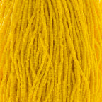 Czech Seed Beads3Cut 9/0 Opaque Yellow Lemon Strung Hank