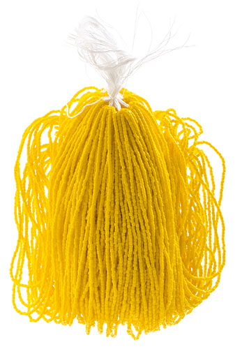 Czech Seed Beads3Cut 9/0 Opaque Golden Yellow Strung Hank