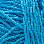 Czech Seed Beads3Cut 9/0 Opaque Light Blue Strung Hank