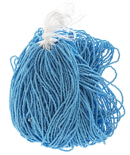 Czech Seed Beads3Cut 9/0 Opaque Light Blue Strung Hank