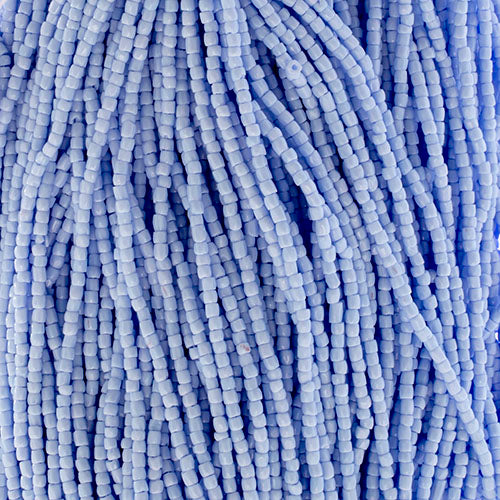 Czech Seed Beads3Cut 9/0 Opaque Powder Blue Strung Hank