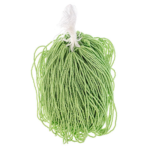 Czech Seed Beads3Cut 9/0 Opaque Pale Green Strung Hank