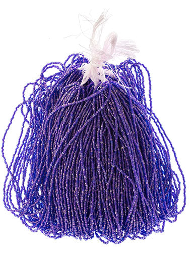Czech Seed Beads3Cut 9/0 Transparent Sapphire Pink Lined Rainbow Strung Hank