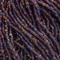 Czech Seed Beads3Cut 9/0 Transparent Amethyst AB Strung Hank