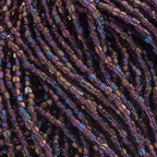 Czech Seed Beads3Cut 9/0 Transparent Amethyst AB Strung Hank