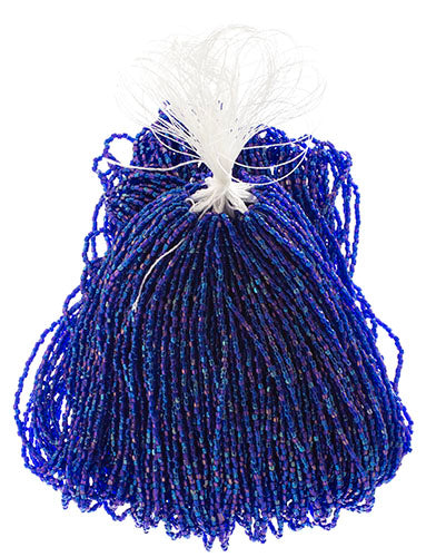 Czech Seed Beads3Cut 9/0 Transparent Navy Blue Iris Strung Hank
