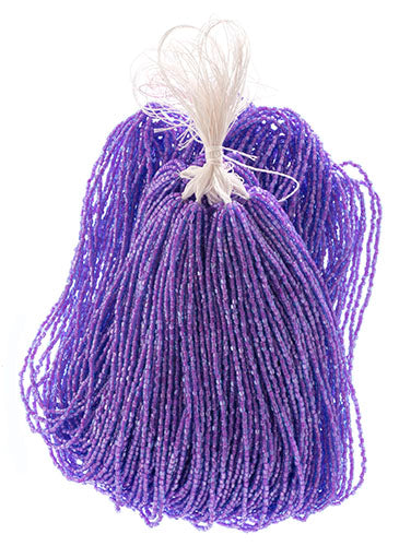 Czech Seed Beads 9/0 3Cut Transparent C/L Fuchsia Strung Hank