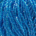 Czech Seed Beads 9/0 3Cut Transparent Capri Blue Luster Strung Hank