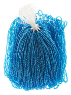 Czech Seed Beads 9/0 3Cut Transparent Capri Blue Luster Strung Hank