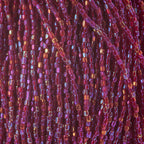 Czech Seed Beads 9/0 3Cut Transparent Red Iris Strung hank