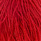 Czech Seed Beads 9/0 3Cut Opaque Light Red Strung Hank