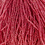Czech Seed Beads 9/0 3Cut Opaque Light Red Luster Strung Hank
