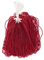 Czech Seed Beads 9/0 3Cut Opaque Dark Red Strung Hank