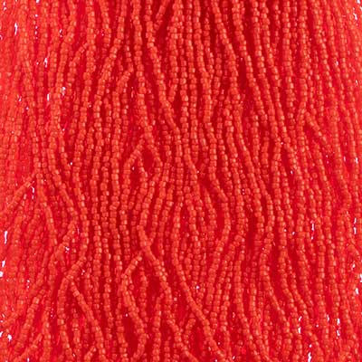 Czech Seed Beads 3Cut 12/0 Opaque Light Red Strung Hank