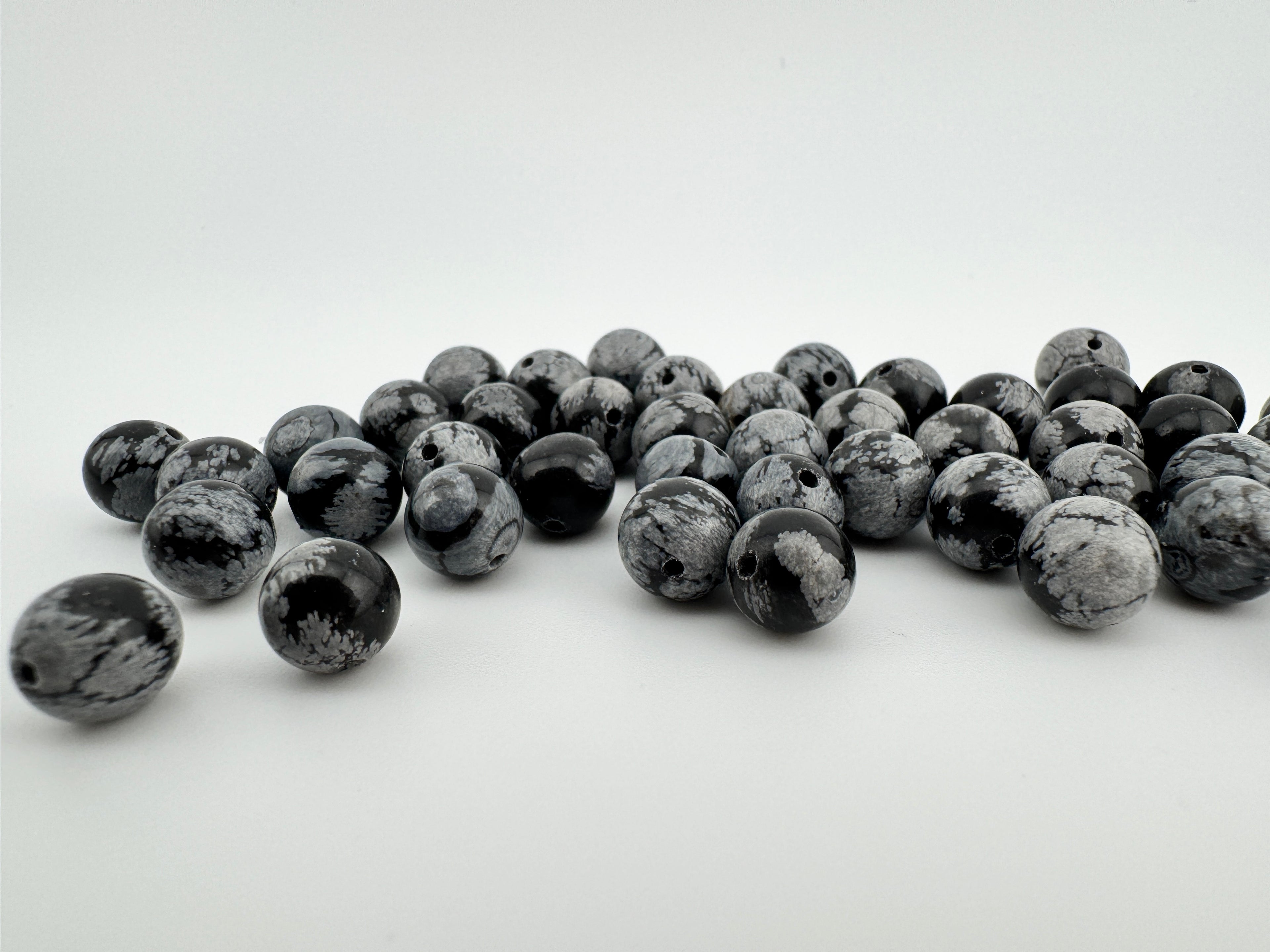 Snowflake Obsidian Beads Available in 6mm, 8mm, 10mm Sizes