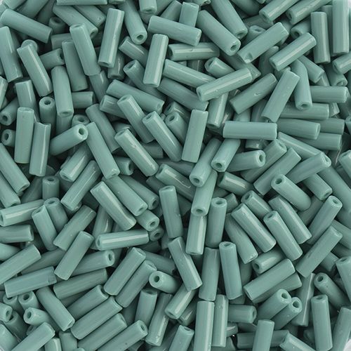 Czech Bugles #3 Opaque Turquoise Vial