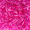 Czech Bugle Beads #3 S/L Fuchsia Dyed