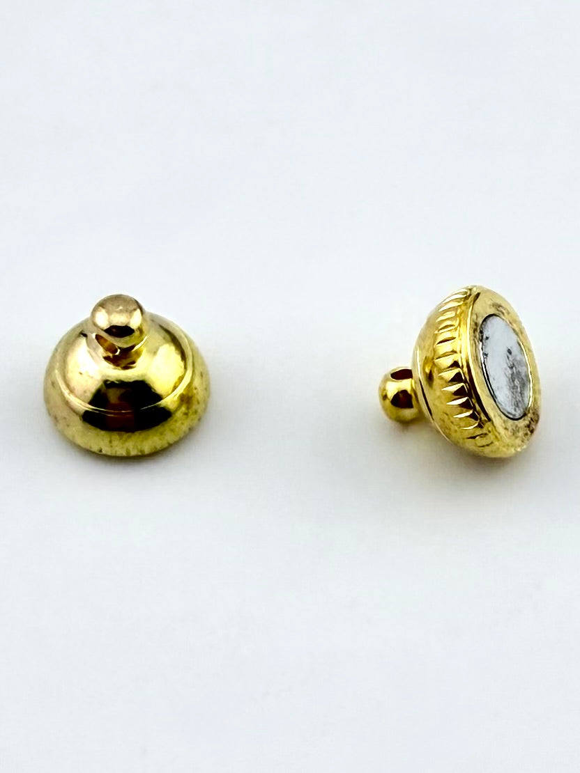 9.5mm Round Magnetic Claps Gold