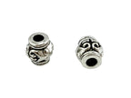 7x6mm Spacer Bead Rhodium