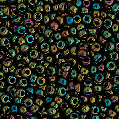 Miyuki Seed Bead 6/0 apx.22g Green Opaque Iris