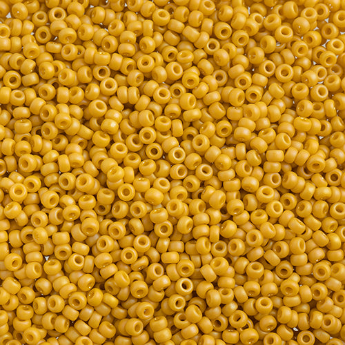 Miyuki Seed Bead 11/0 apx 22g Frosted Glazed/ Rainbow Yellow Matte AB