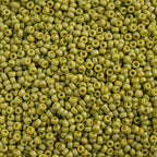 Miyuki Seed Bead 11/0 apx 22g Frosted Glazed/ Rainbow Green Lime Matte AB