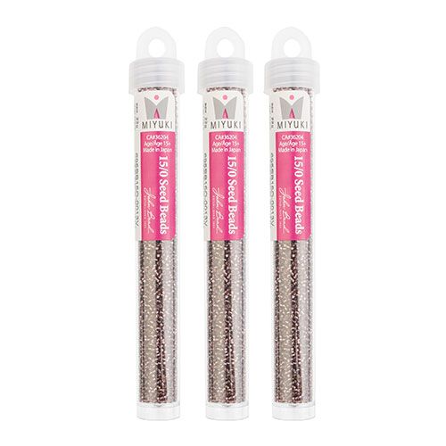 Miyuki Seed Bead apx. 22g Vial 15/0 Dark Smoky Amethyst S/L