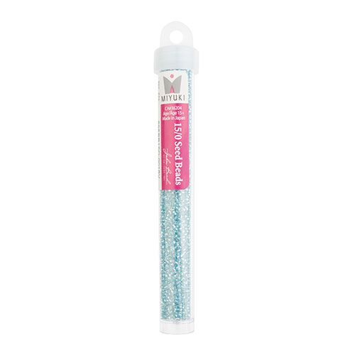 Miyuki Seed Bead apx. 22g Vial 15/0 Aqua Silver Lined