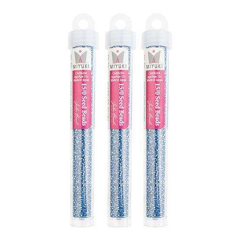 Miyuki Seed Bead apx. 22g Vial 15/0 Sapphire Silver Lined