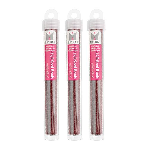 Miyuki Seed Bead apx. 22g Vial 15/0 Ruby Transparent