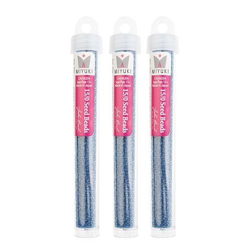 Miyuki Seed Bead apx. 22g Vial 15/0 Capri Blue Transparent