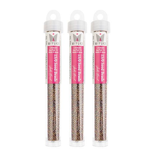 Miyuki Seed Bead apx. 22g Vial 15/0 Topaz Transparent AB