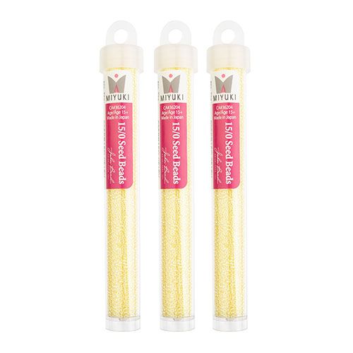 Miyuki Seed Bead apx. 22g Vial 15/0 Crystal Yellow