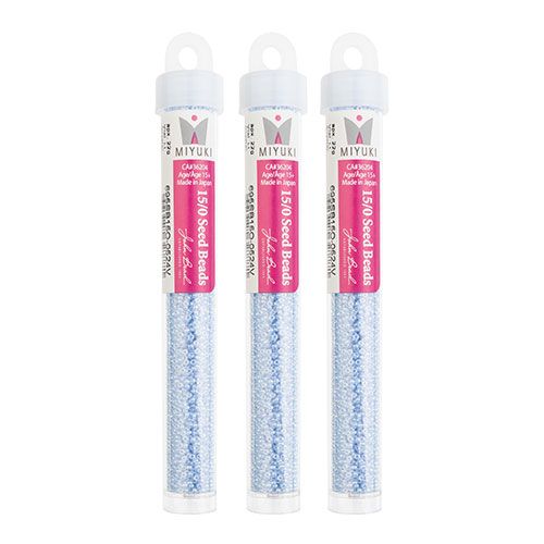 Miyuki Seed Bead apx. 22g Vial 15/0 Lt.Crystal Sapphire