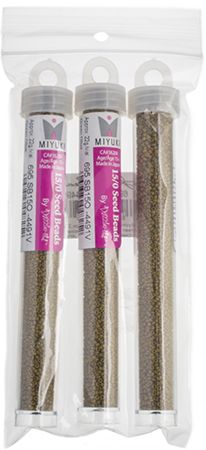 Miyuki Seed Bead 15/0 apx.22g Green Olive Opaque Duracoat