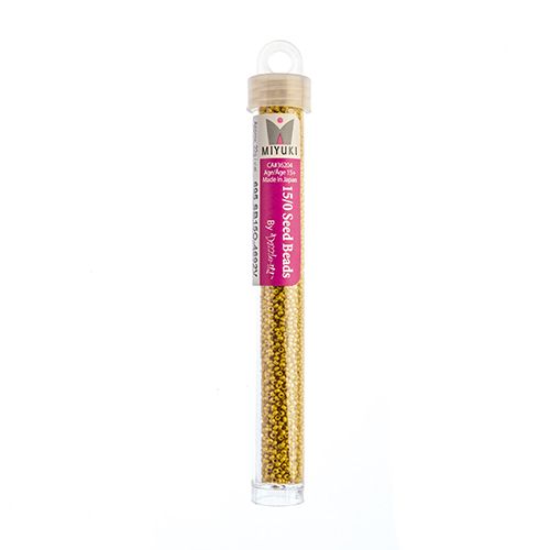 Miyuki Seed Bead 15/0 apx 22g Frosted Glazed/ Rainbow Yellow Matte AB