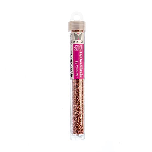Miyuki Seed Bead 15/0 apx 22g Frosted Glazed/ Rainbow Pink Fuchsia Matte AB
