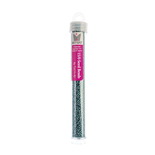 Miyuki Seed Bead 15/0 apx 22g Frosted Glazed/ Rainbow Arctic Blue Matte AB