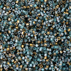 Cylin Bead 11/0 25g Bag Gilded Halo Crystal Aqua