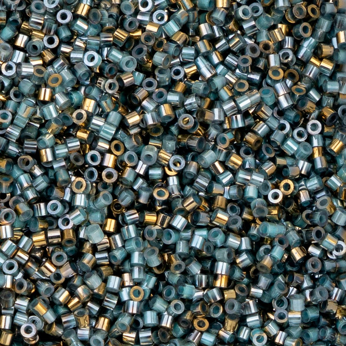 Cylin Bead 11/0 25g Bag Gilded Halo Crystal Aqua