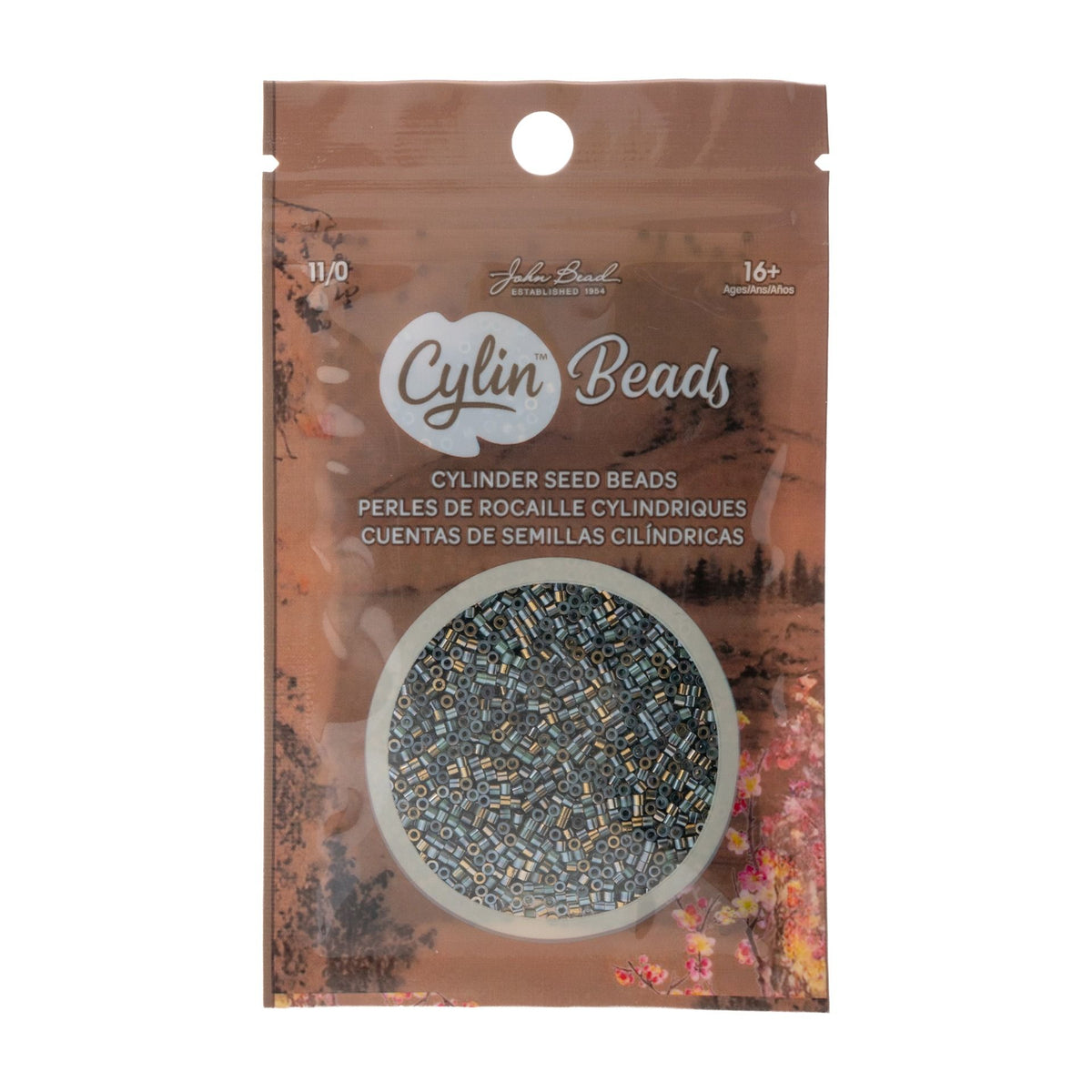 Cylin Bead 11/0 25g Bag Gilded Halo Teal Caribbean