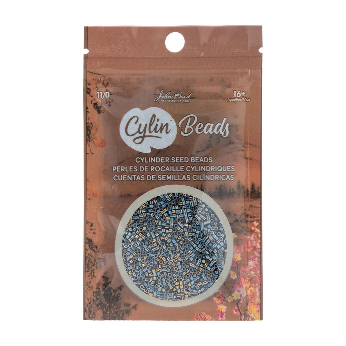 Cylin Bead 11/0 25g Bag Gilded Halo Blue Flame