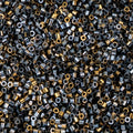 Cylin Bead 11/0 25g Bag Gilded Halo Gunmetal
