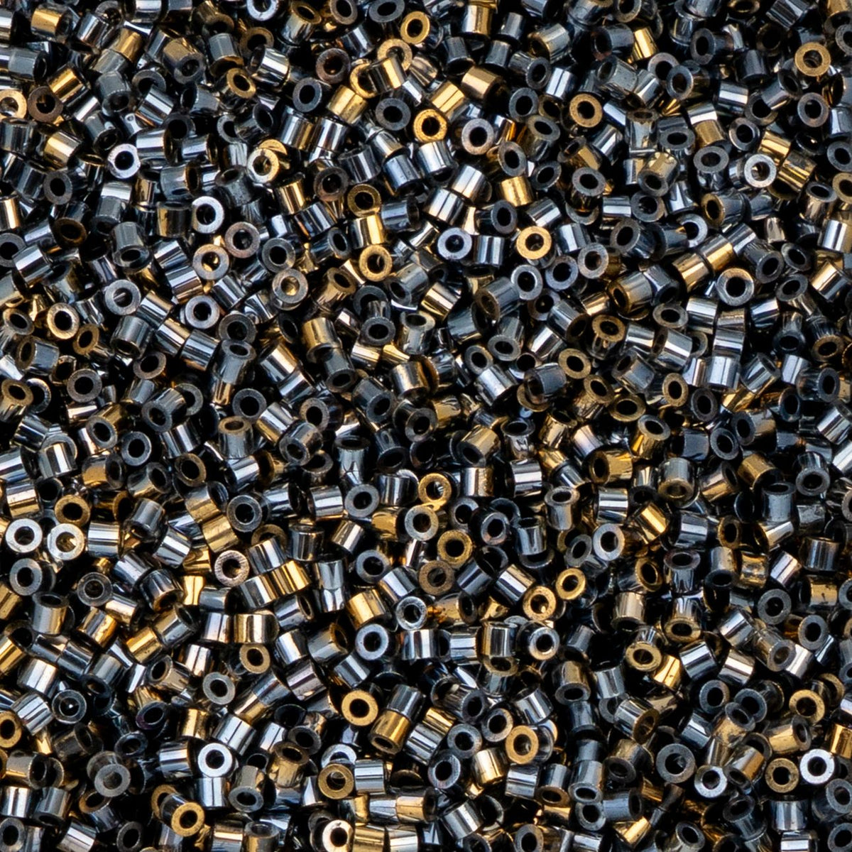 Cylin Bead 11/0 25g Bag Gilded Halo Gunmetal