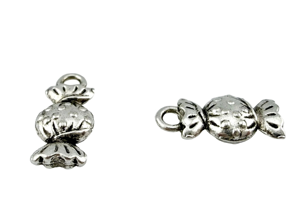 15x3.5mm Candy Spacer Bead Rhodium