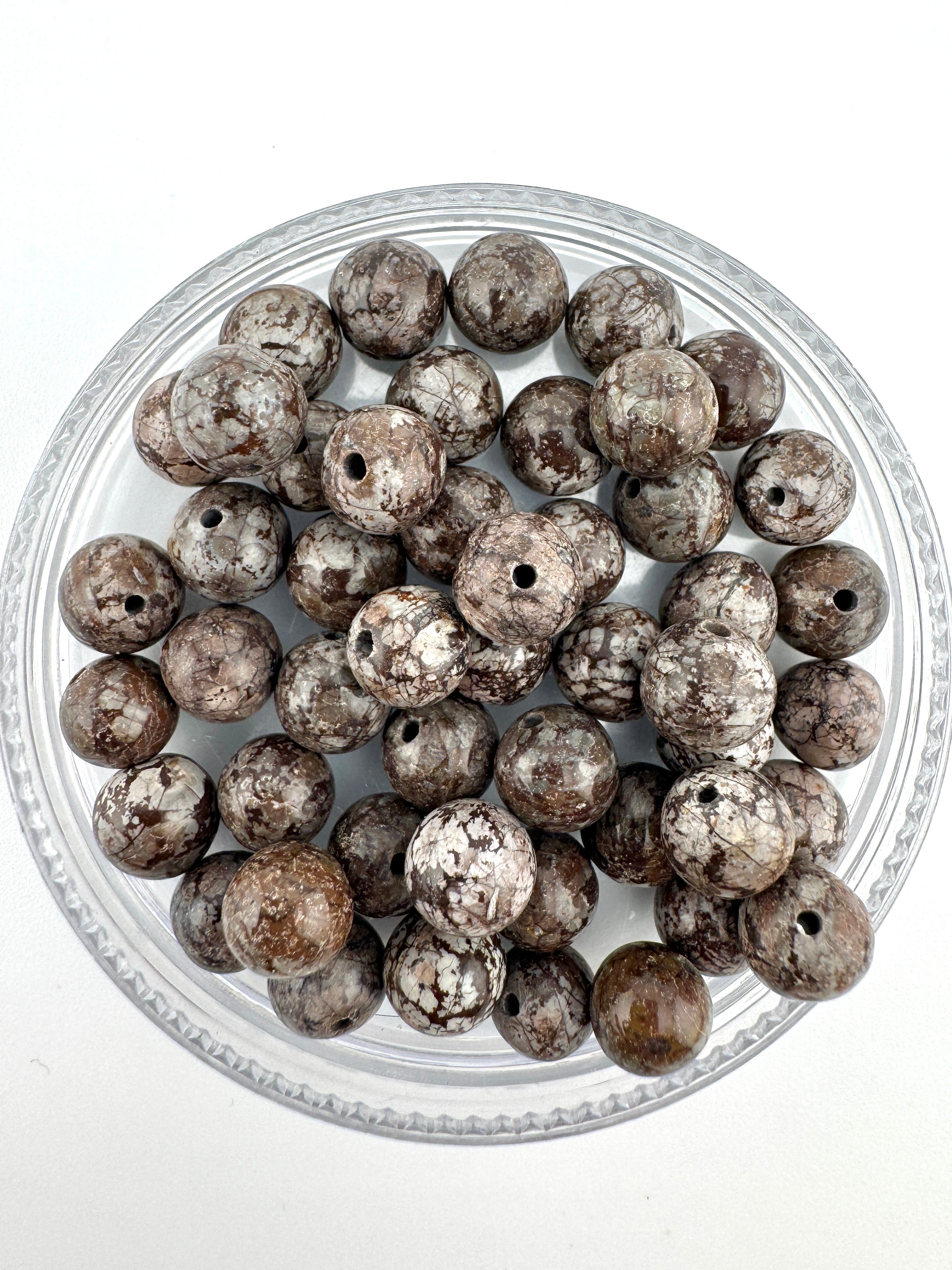 Brown Snowflake Obsidian Beads Available in 4mm, 6mm, 8mm Sizes