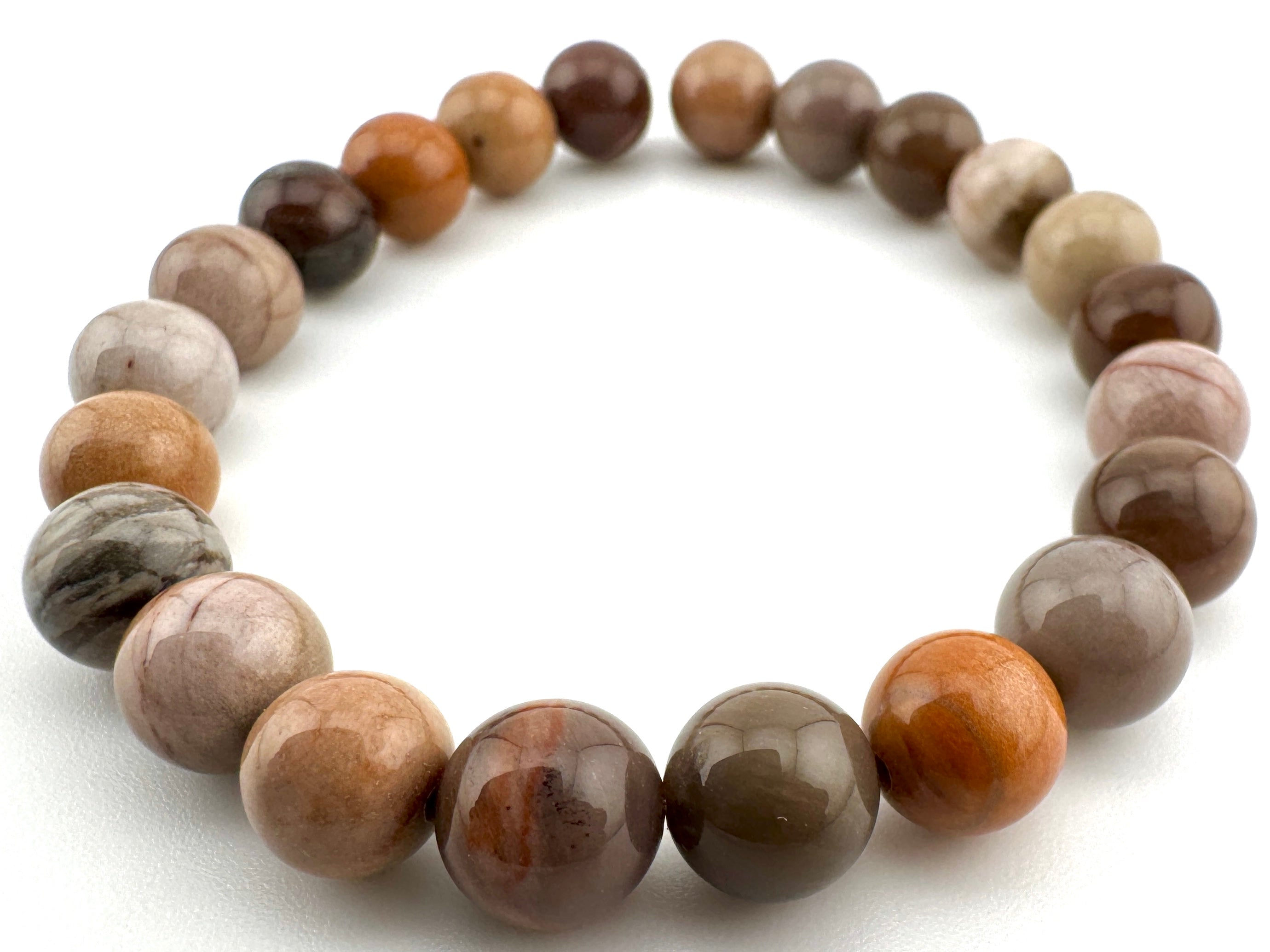 Rainbow Petrified Wood Beads Available in 6mm, 8mm Sizes